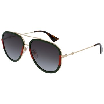 Gucci GG0062S Unisex Metal Aviator Sunglasses