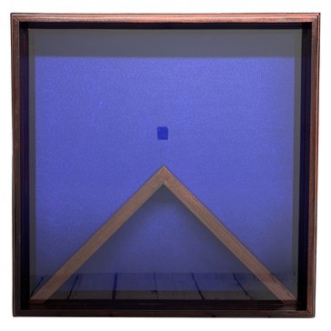 Custom Coin Holders Classic Shadow Box With Blue Background