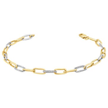 Because by Navy Star 1/3 cttw Diamond Pave Paperclip Link Bracelet
