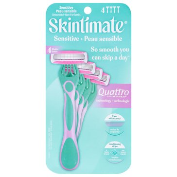 Skintimate Peace of Mind Sensitive Disposable Razors, 4-Count