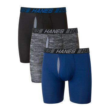 Hanes Men's X-Temp Total Support Pouch Long Leg 3-Pack Boxer Briefs