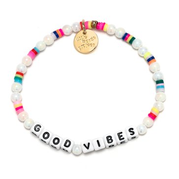 Little Words Project Good Vibes Beaded Stretch Bracelet