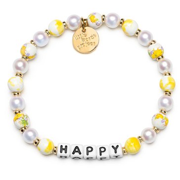 Little Words Project Happy Beaded Stretch Bracelet