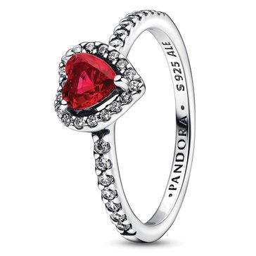 Pandora Sparkling Red Elevated Heart Ring