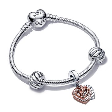 Pandora Entwined Hearts Bracelet Gift Set