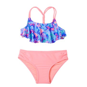 Limited Too Big Girls' Foil Butterfly 2-Piece Swimsuit