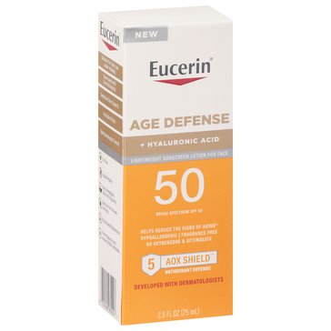 Eucerin Age Defense Face Sunscreen Lotion SPF50, 2.5oz