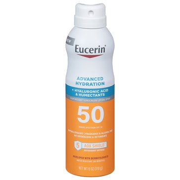 Eucerin Advanced Hydration Sunscreen Spray SPF50, 6oz