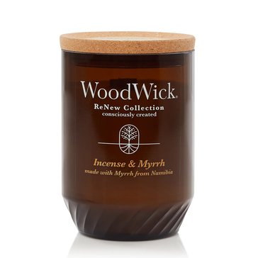 Woodwick Renew Incense and Myrrh Large Candle