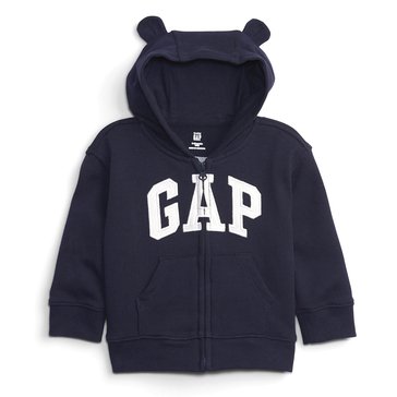 Gap Baby Boys' Basic French Terry Logo Front Zip Hoodie