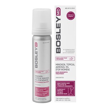 Bosley Womens Hair Regrowth Treatment 5 Foam 2 Month Supply