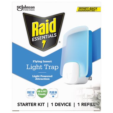 Raid Essentials Flying Insect Light Trap Starter Unit and Refill