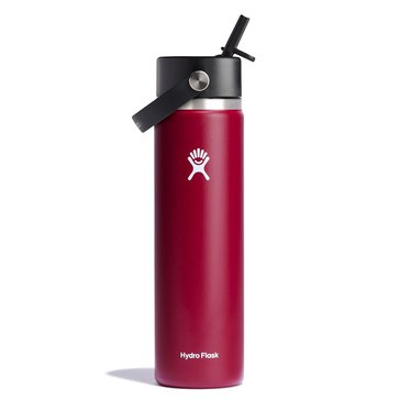 Hydro Flask Wide Mouth Bottle with Flex Straw Cap, 24oz
