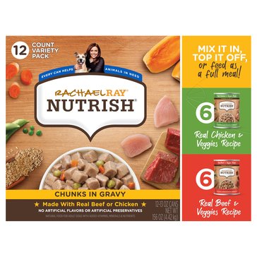 Rachael Ray Nutrish Beef and Chicken with Brown Rice Wet Dog Variety Pack