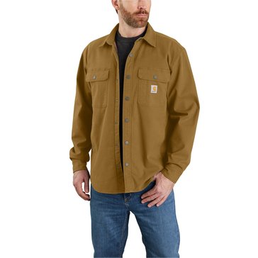 Carhartt Men's Rugged Flex Relaxed Fit Canvas Fleece Lined Shirt Jacket