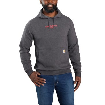 Carhartt Men's Force Relaxed Lightweight Fleece Logo Graphic Pullover Hoodie