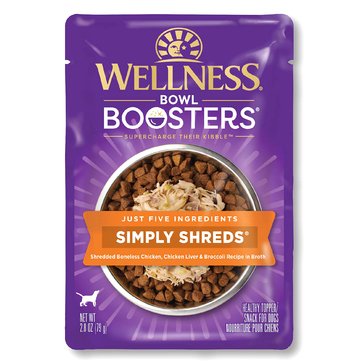 Wellness Core Simply Shreds Shredded Boneless Chicken, Chicken and Liver Broccoli Recipe in Broth