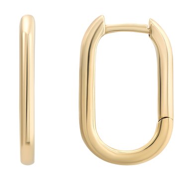 Minimalist Oval Huggie Hoop Earrings