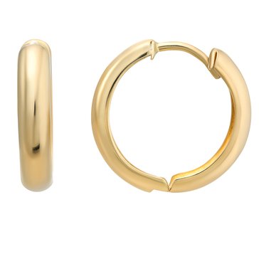 Minimalist Polished Huggie Hoop Earrings