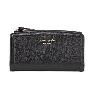 Kate Spade Knott Pebbled Zip Slim Wallet