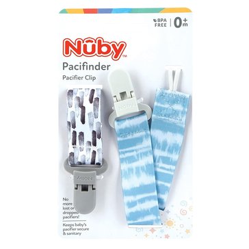 Nuby Printed Fabric Pacifier with Plastic Clasp