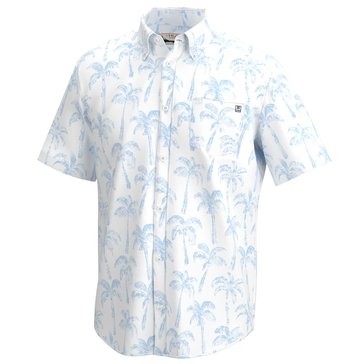 Huk Men's Kona Palm Wash Short Sleeve Shirt