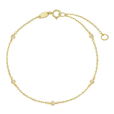 CZ Station Chain Anklet