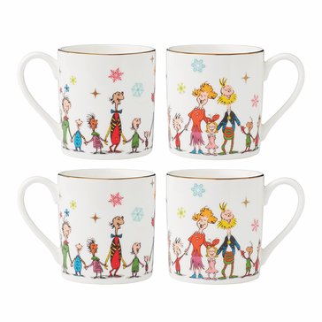 Lenox Grinch Mugs, Set of 4