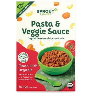 Sprout Organic Toddler Meal Pasta Veggie Sauce