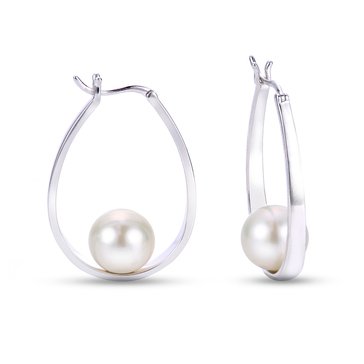 Imperial Cultured Freshwater Pearl Hinged Hoop Earrings