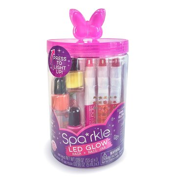 Sparkle LED Pink Butterfly Spa Jar Set