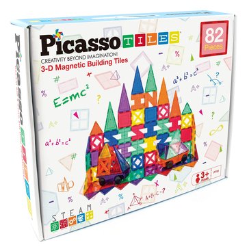 Picasso Tiles Magnet Building Tiles 82 Piece Creativity Set