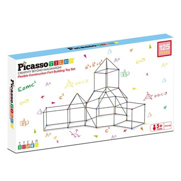 Picasso Tiles Fort Building 125 Piece Construction Kit