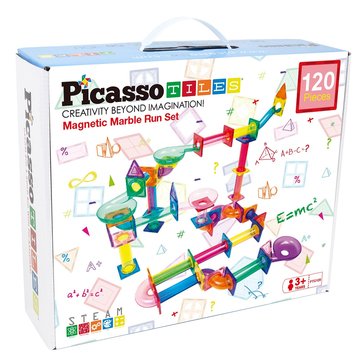 Picasso Tiles Marble Run 120 Piece Building Blocks Set