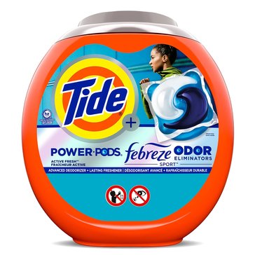 Tide Power Pod Febreze Odor Elminator Sport Laundry Detergent Pacs