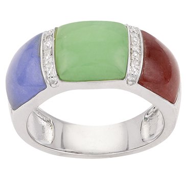 Imperial Jade White Topaz Ring