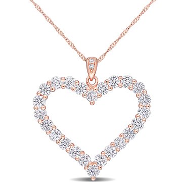 Sofia B. 2 2/5 cttw DEW Created Moissanite Heart Pendant