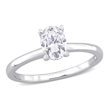 Sofia B. 1 ct Oval Created Moissanite Solitaire Engagement Ring
