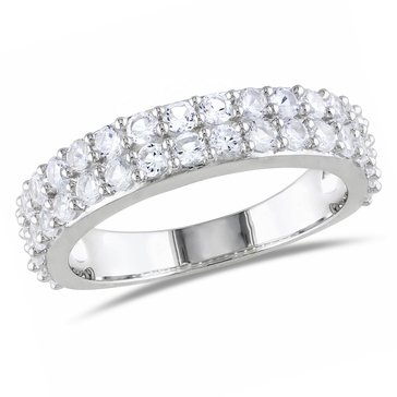 Sofia B. 1 7/8 cttw Created White Sapphire Double Row Ring