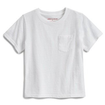 Liberty & Valor Big Boys' Core Short Sleeve Crew Pocket Tee