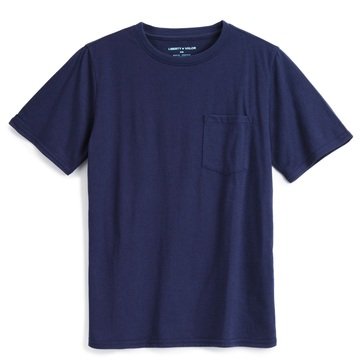 Liberty & Valor Big Boys' Core Short Sleeve Crew Pocket Tee