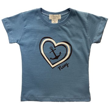 Third Street Sportswear Toddler Girl Heart Anchor Fitted Tee