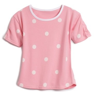  Liberty & Valor Little Girls' Sheered Sleeve Stripe Tee