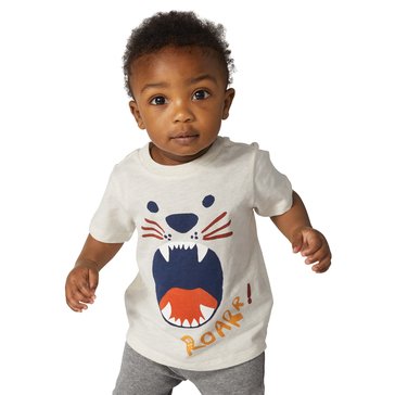 Wanderling Baby Boys' Short Sleeve Tiger Roar Tee