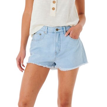 Rip Curl Women's Amy High Waist Denim 2-Inch Shorts