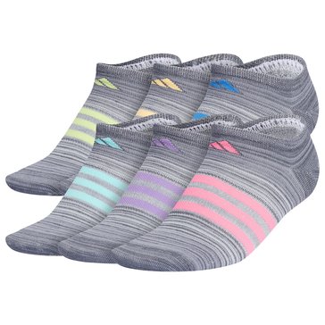 Adidas Girls' Superlite Six Pack Ombre No Show Socks