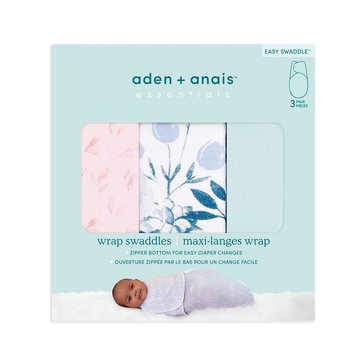 aden + anais Flowers Bloom Wrap Swaddle, 3-Pack