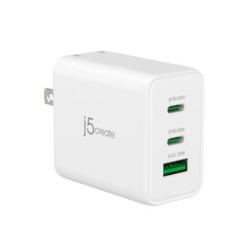 j5create 65W GaN USB-C 3-Port Charger