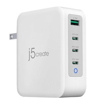 j5create 130W GaN USB-C 4-Port Charger