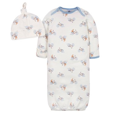Gerber Baby Puppy Playground Gown and Cap